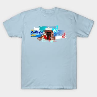 Santorini collage T-Shirt